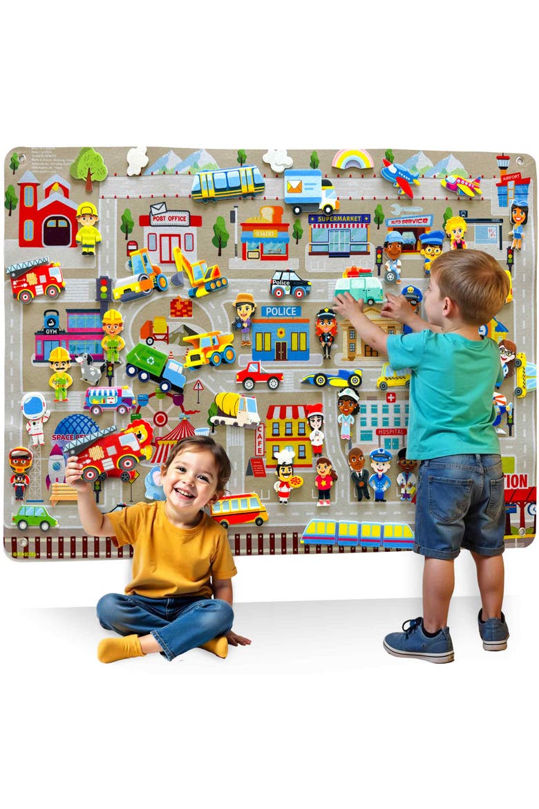 Kids Felt Board Learning Set, Main, color, City