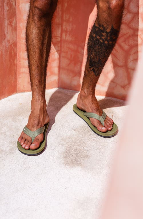 Indosole Responsibly-made Tire Sole Easy Living Flip Flops In Green