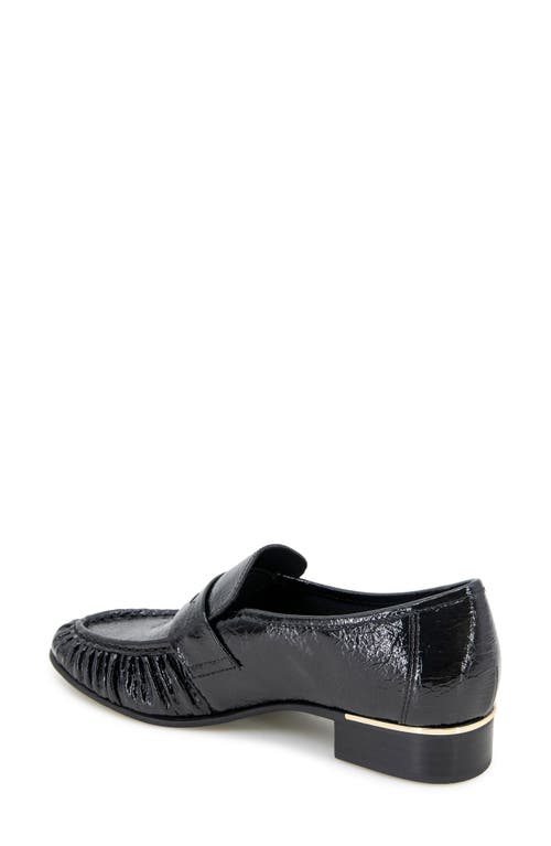 Kenneth Cole Reece Crinkle Patent Penny Loafer In Black