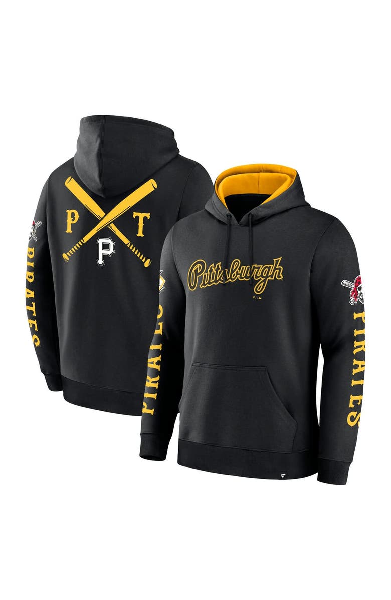 FANATICS Men's Fanatics Black Pittsburgh Pirates Big City Legacy Fleece Pullover Hoodie, Main, color, Black