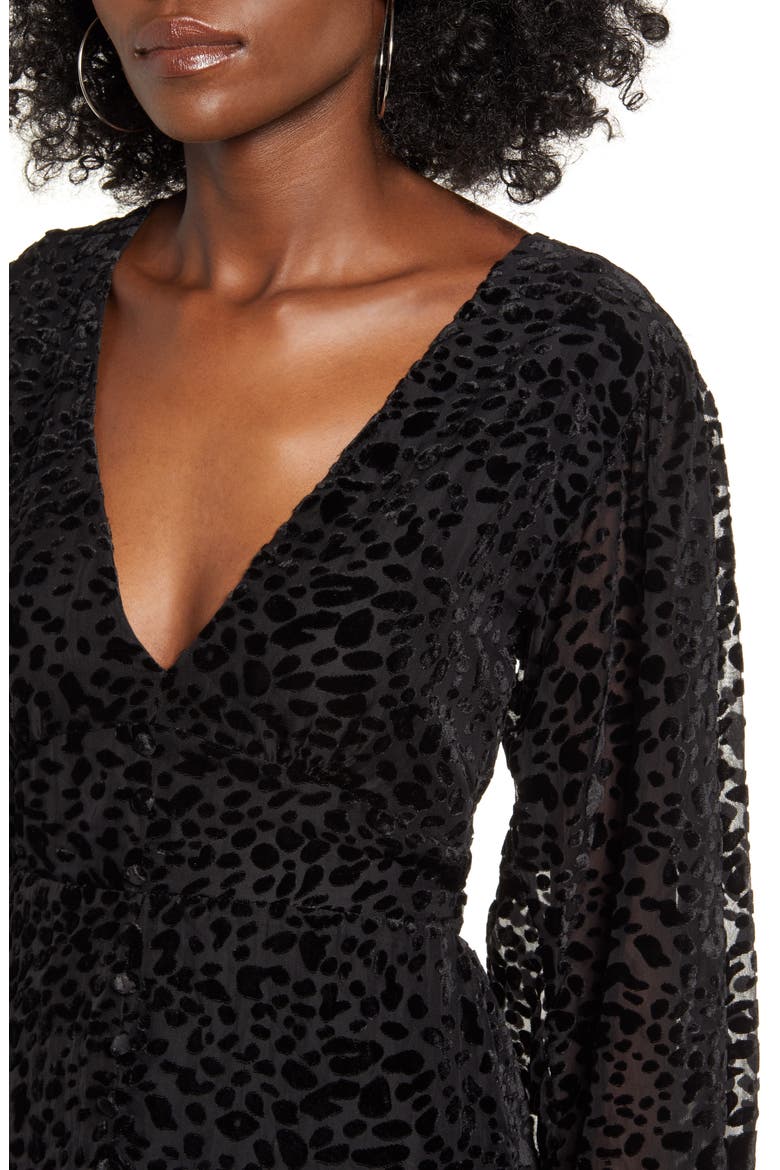 Mara Long Sleeve Dress, Alternate, color, BLACK