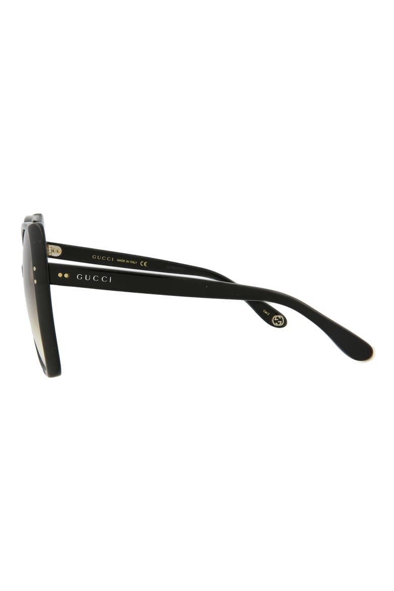 62mm Oversize Square Sunglasses, Alternate, color, BLACK BROWN