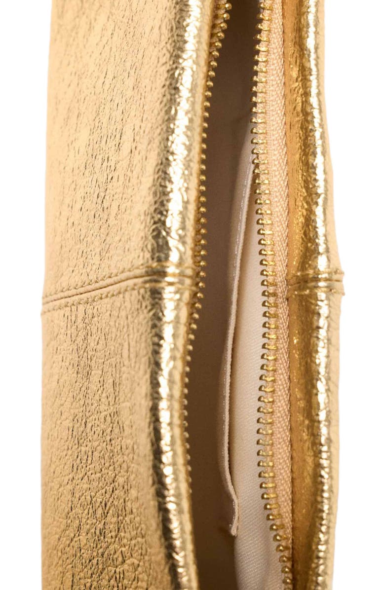 maje Miss M Metallic Pouch Bag, Alternate, color, Gold