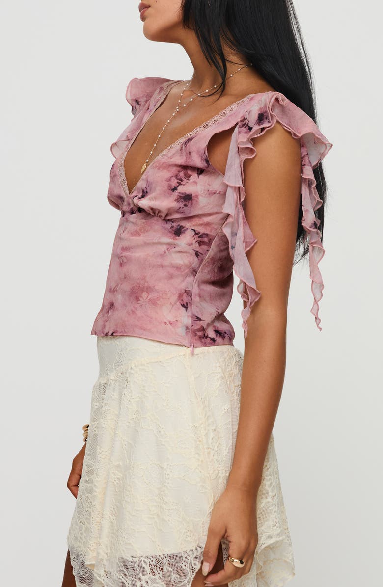 Princess Polly Miztry Ruffle Top, Alternate, color, Pink