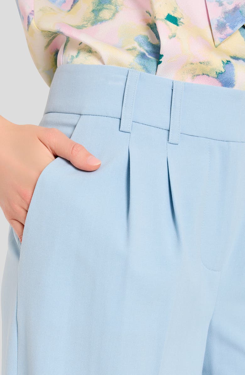 Tahari ASL Pleated Wide Leg Pants, Alternate, color, Ice Blue