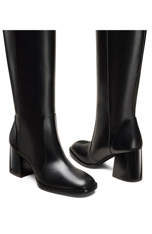 Stuart Weitzman Nola Zip Leather Knee-high Boot In Animal Print