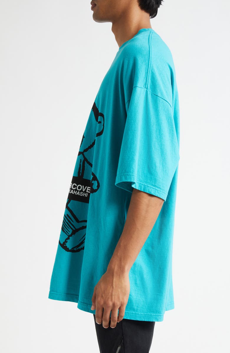 Undercover Oversize Graphic T-Shirt, Alternate, color, Turquoise