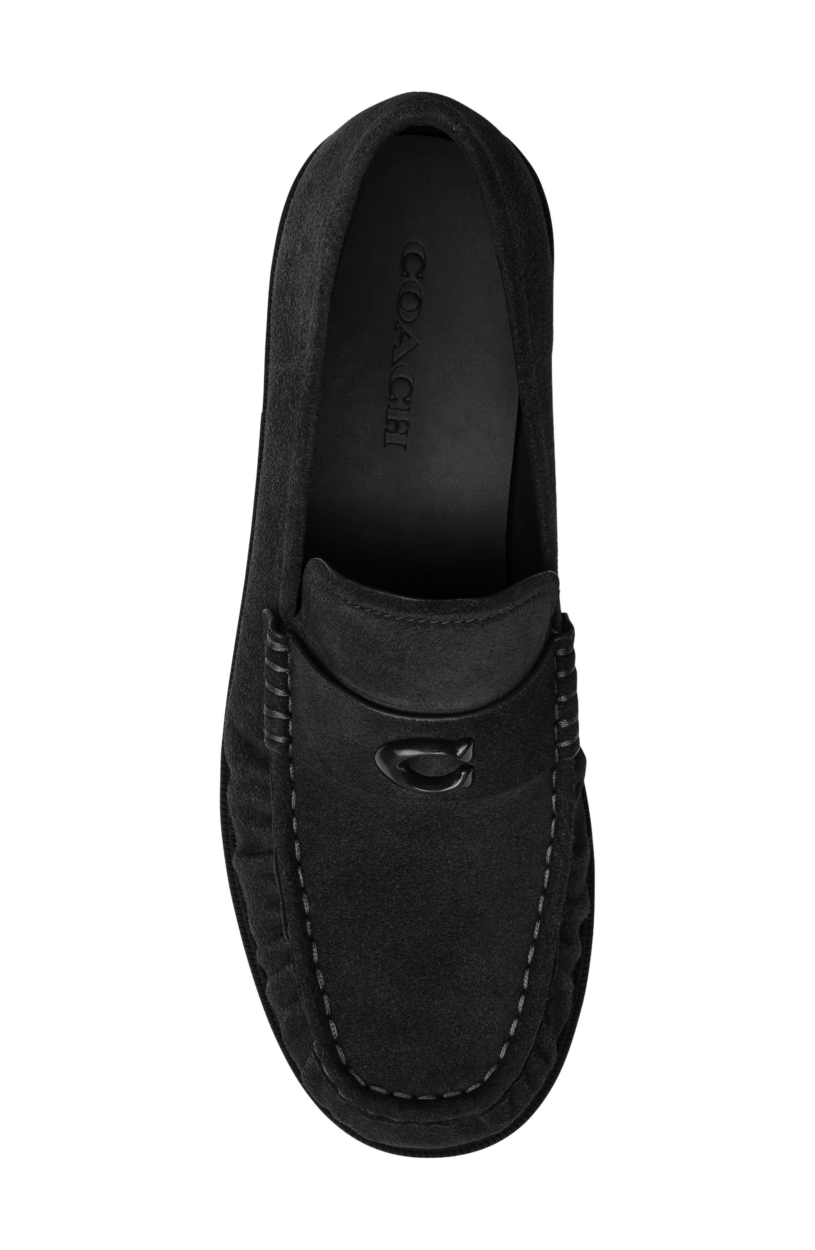 Soft Leather Loafer, Alternate, color, BLACK