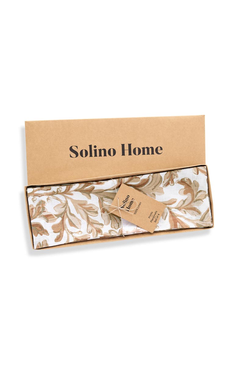 Solino Home Linen Placemats - Fallen Leaves, 14" x 19" Inch, Alternate, color, Autumn