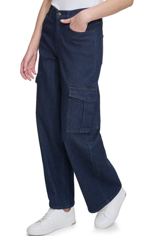 Dkny High Waist Cargo Jeans In Union Square