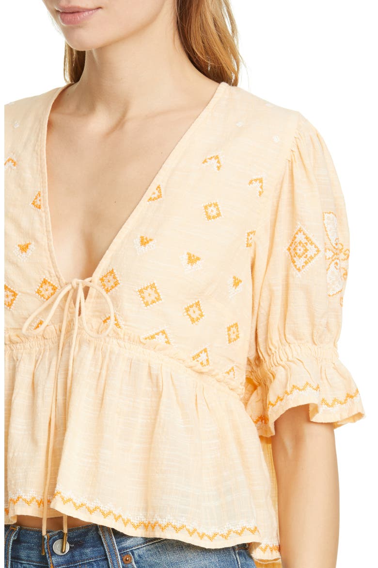 Tallulah Embroidered Blouse, Alternate, color, BELLE OF GEORGIA