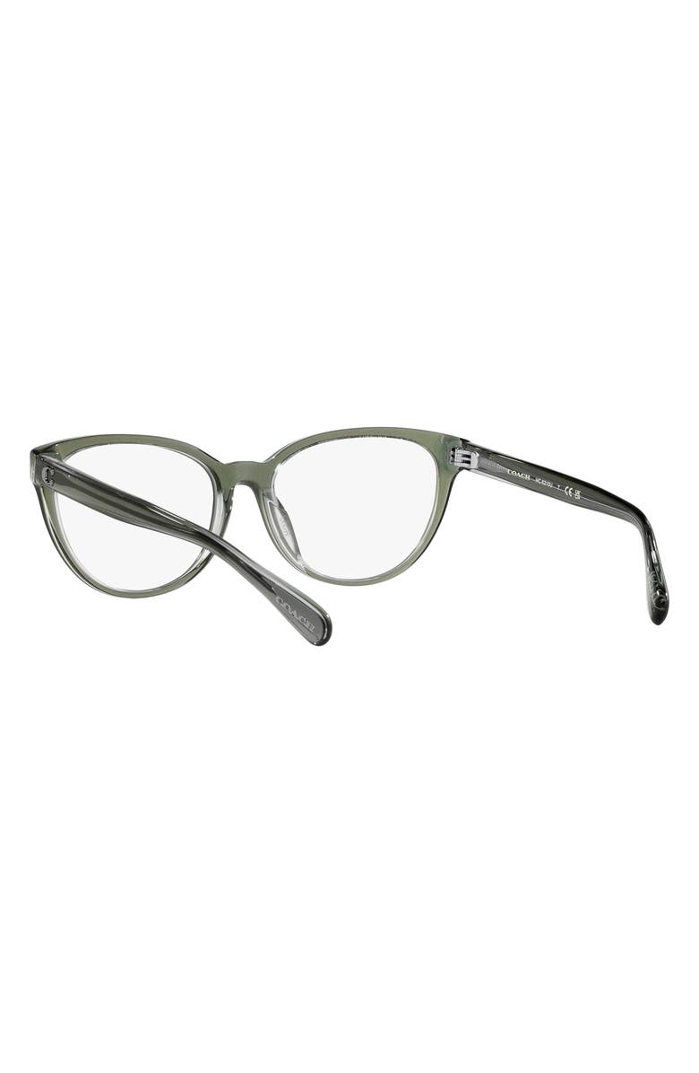 COACH 55mm Round Optical Glasses, Alternate, color, Mint