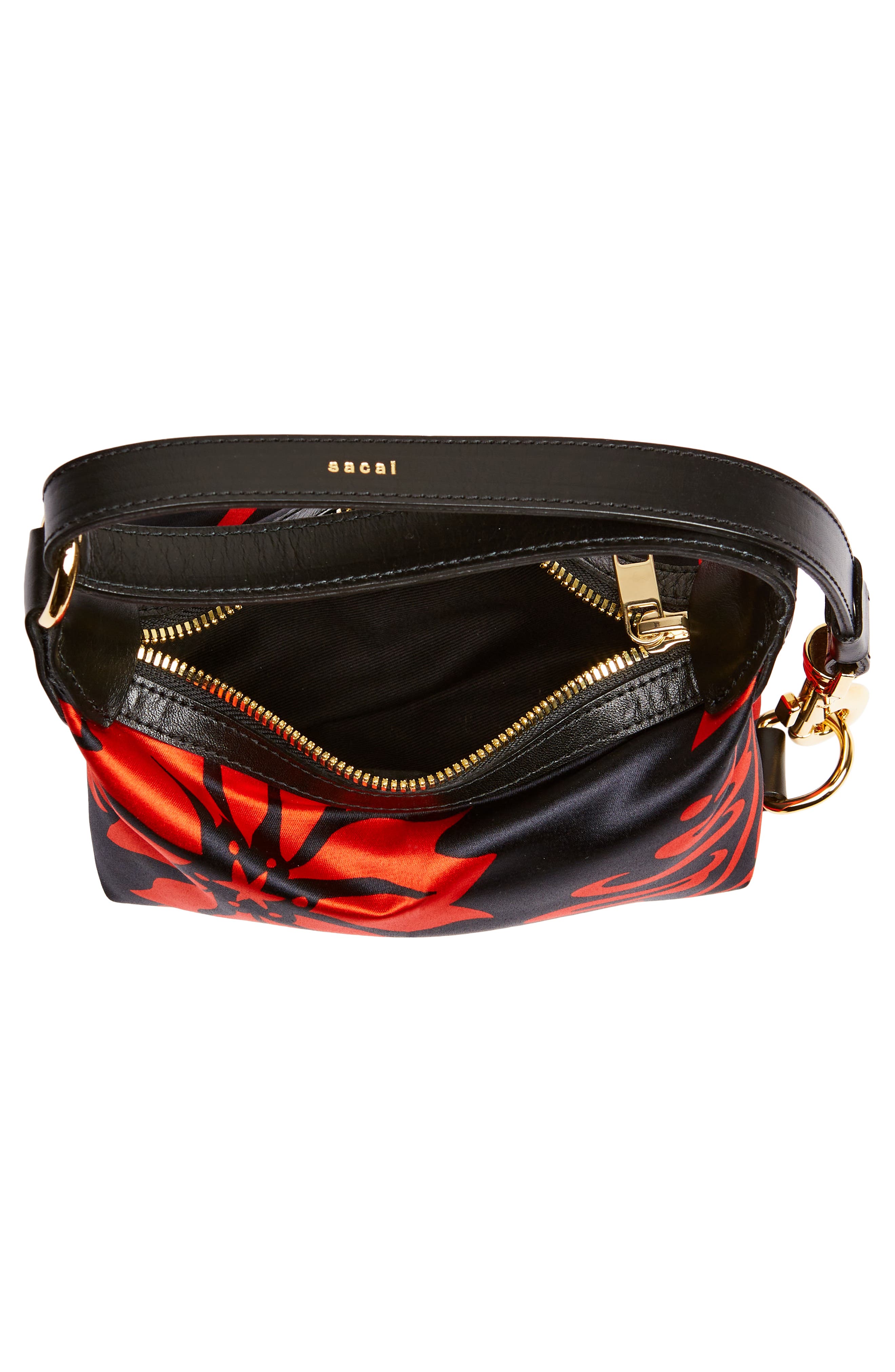 Sacai Small Pochette Floral Print Top Handle Bag, Alternate, color, 
