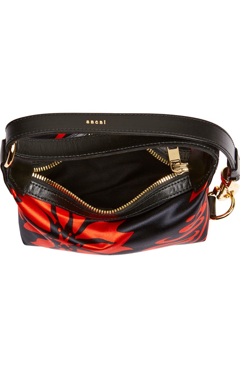 Sacai Small Pochette Floral Print Top Handle Bag, Alternate, color,