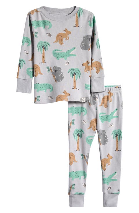 Print Fitted Organic Cotton Two-Piece Pajamas (Baby)
