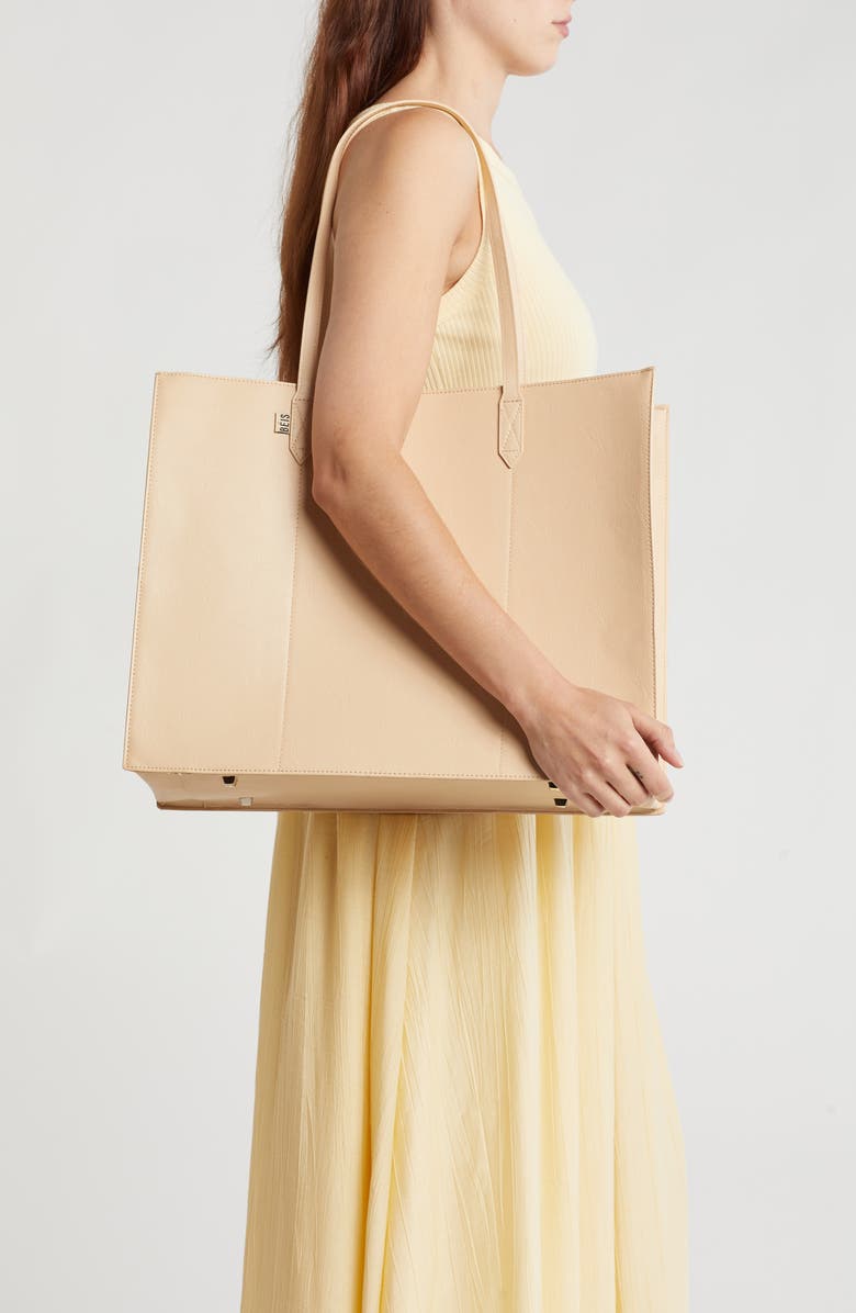 Béis Large Work Tote, Alternate, color, Beige