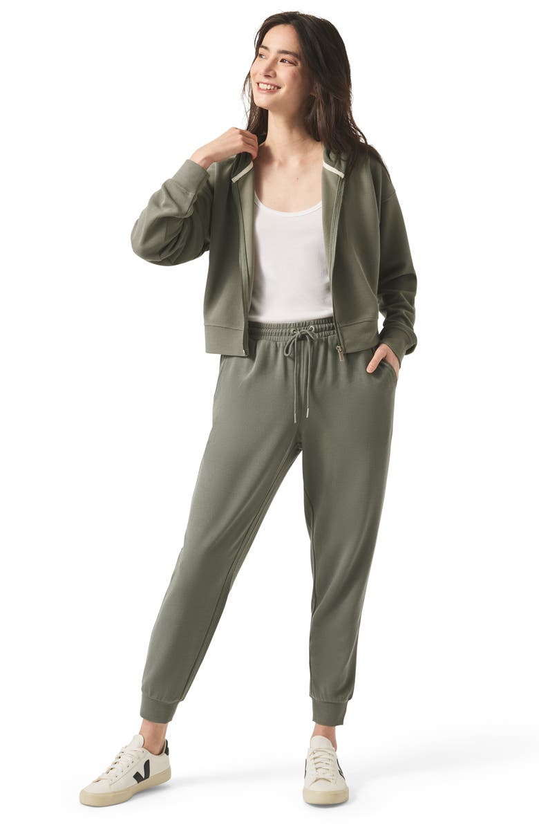 Splendid Waffle Scuba Knit Joggers, Alternate, color, Soft Vob