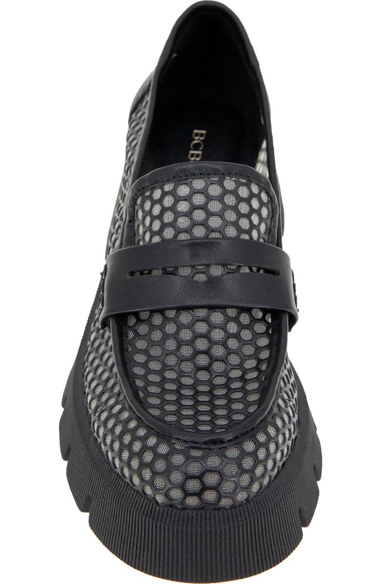 BCBGeneration Rama Platform Penny Loafer, Alternate, color, Black