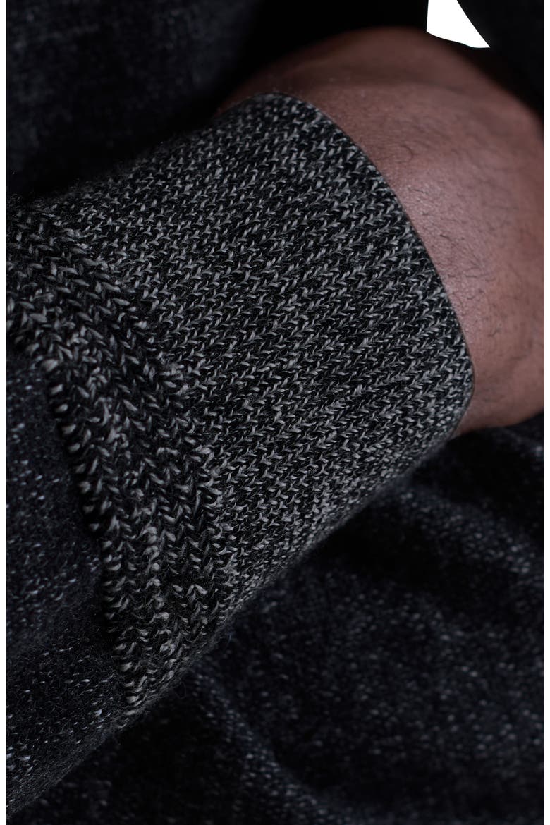 Merino Wool Hoodie Sweater, Alternate, color, BLACK