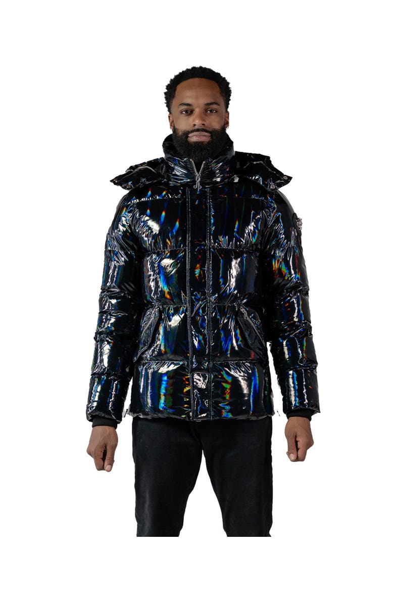 Men's Bumnester 3/4 Length Quilted Coat, Main, color, OILY BLACK