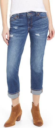 With Frayed Hem Lucky Brand Sweet Crop Jean Para Mujer Cropped Mid Rise Jeans