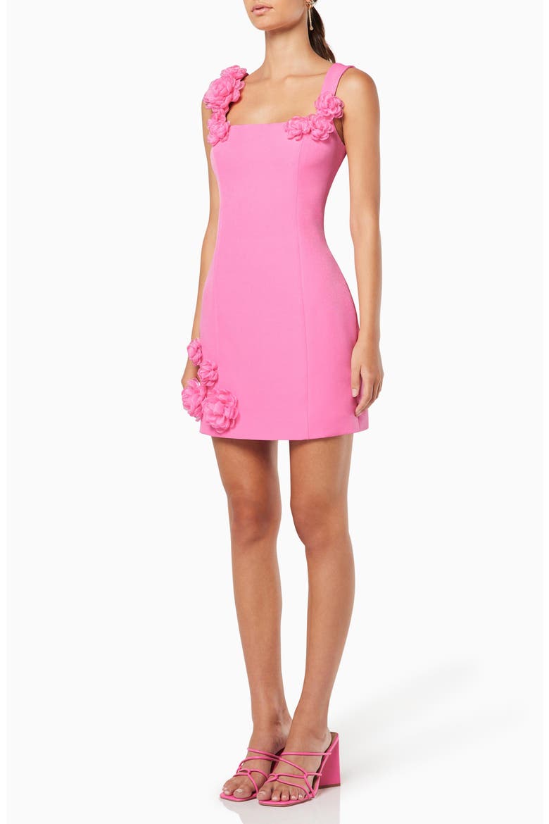 Trompe Rosette Minidress, Alternate, color, PINK