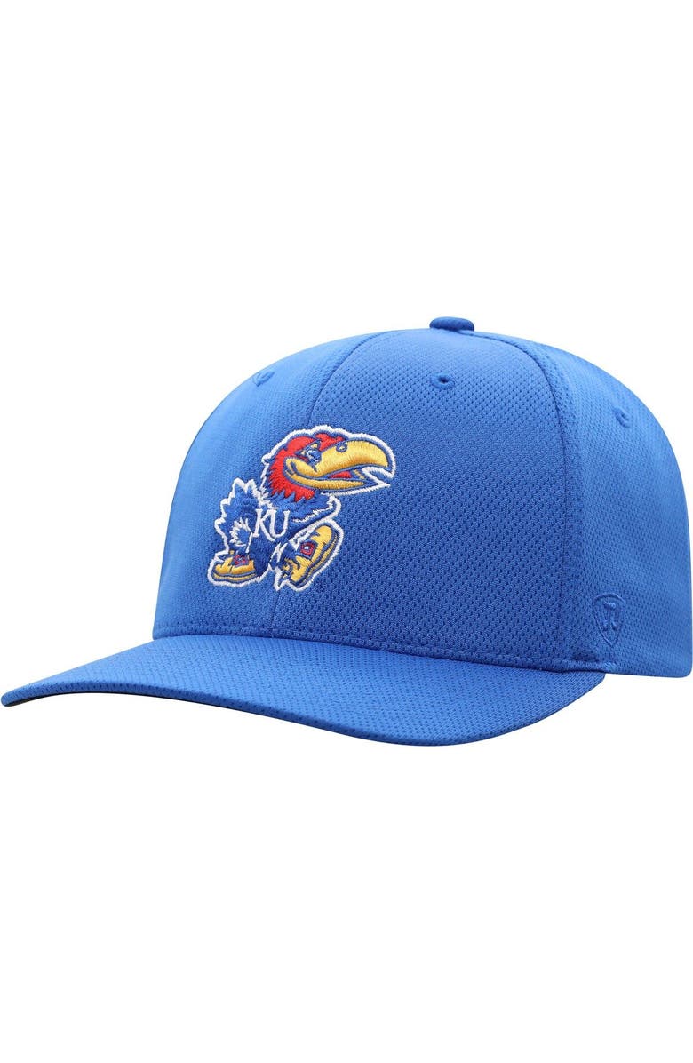 TOP OF THE WORLD Men's Top of the World Royal Kansas Jayhawks Reflex Logo Flex Hat, Main, color, Royal