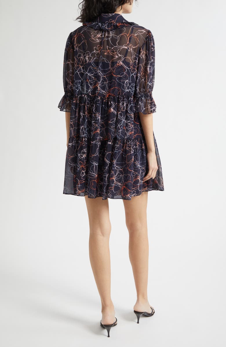 Cinq à Sept Reanna Malva Floral Print Minidress, Alternate, color, Navy Multi