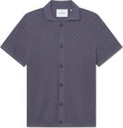 Les Deux Gespertus Short Sleeve Cotton & Wool Knit Shirt