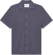 Les Deux Gespertus Short Sleeve Cotton & Wool Knit Shirt