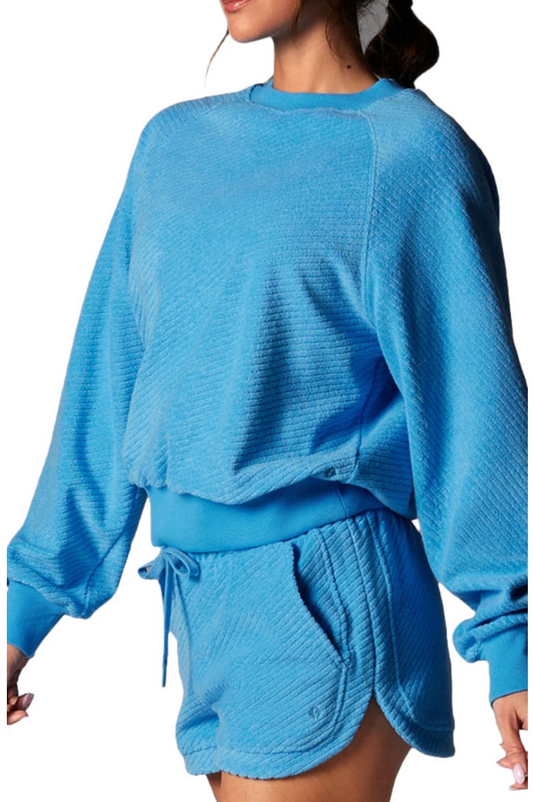 Ease Crew Terry Sweatshirt, Alternate, color, OCEAN