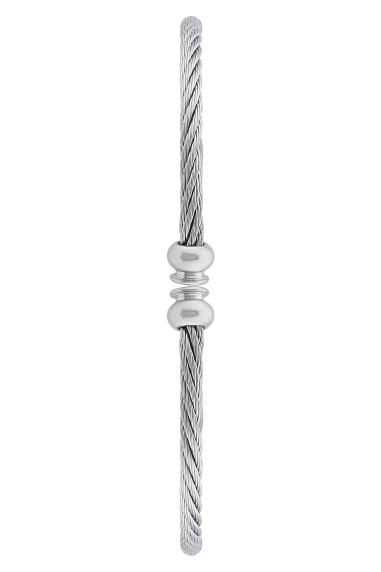 Sienna Cable Bangle Watch, Alternate, color, SILVER