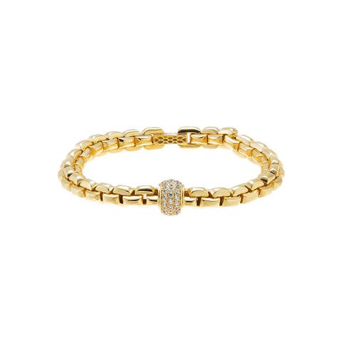 Pavé Sphere Box Chain Bracelet