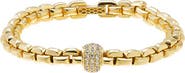 BY ADINA EDEN Pavé Sphere Box Chain Bracelet