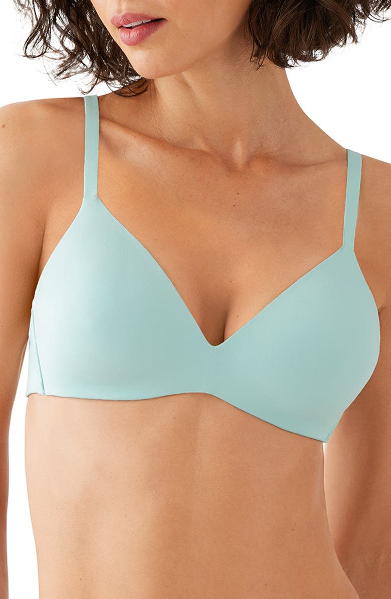 Wacoal How Perfect Wire Free T-Shirt Bra, Main, color, Eggshell Blue