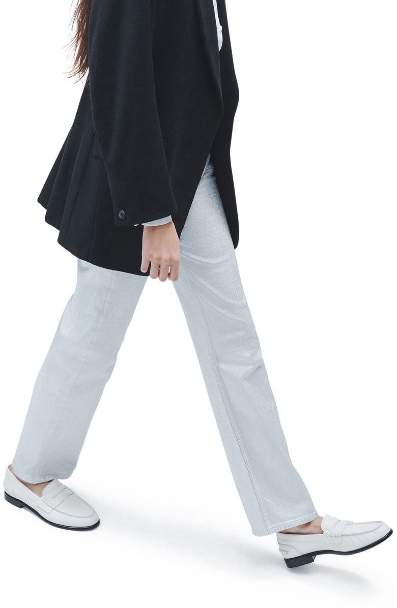 rag & bone Harlow Straight Leg Jeans, Alternate, color, Ctdsilver