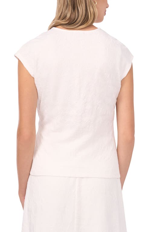 Vince Camuto Floral Jacquard Knit Tank In White