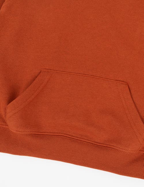 Leveret Kids Pullover Hoodie, Cotton Blend, Kangaroo Pocket, Solid Colors In Brown