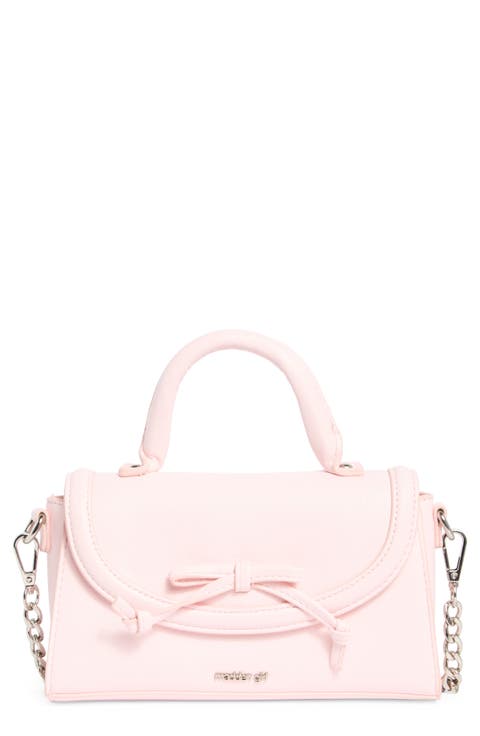 Faux Leather Top Handle Bag