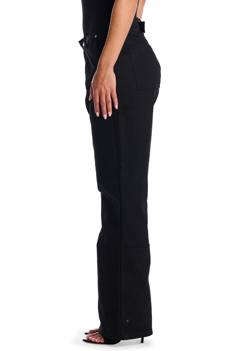 Naked Wardrobe Wide Leg Jeans, Alternate, color, Black