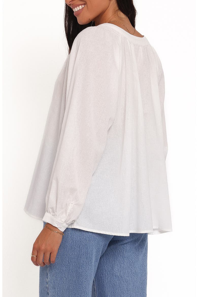 Irisa Woven Cotton Shirt, Alternate, color, WHITE