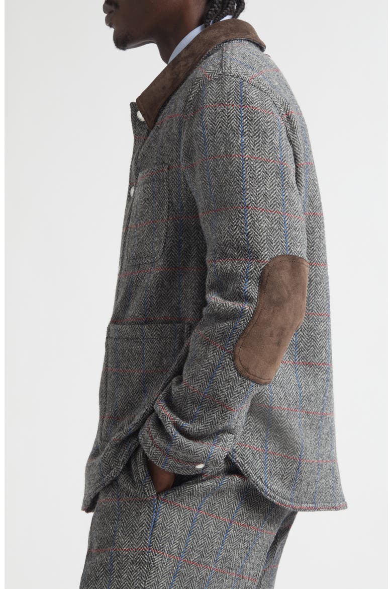 Hunting Tweed Utility Jacket, Alternate, color, DARK GREY