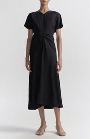 A.L.C. Rem Gathered Waist Midi Dress