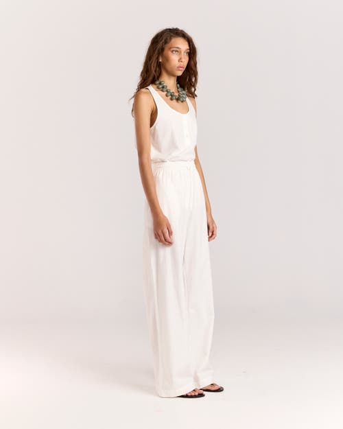 Romy Rope Tie Pant In White