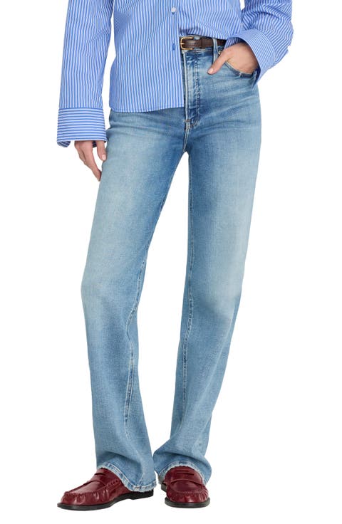 Soft-Tech Good True High Waist Straight Leg Jeans (Indigo 1214) (Regular & Plus)