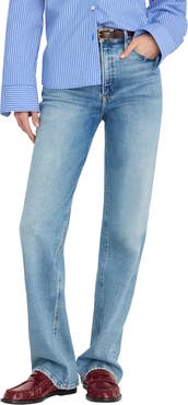 Good American Soft-Tech Good True High Waist Straight Leg Jeans