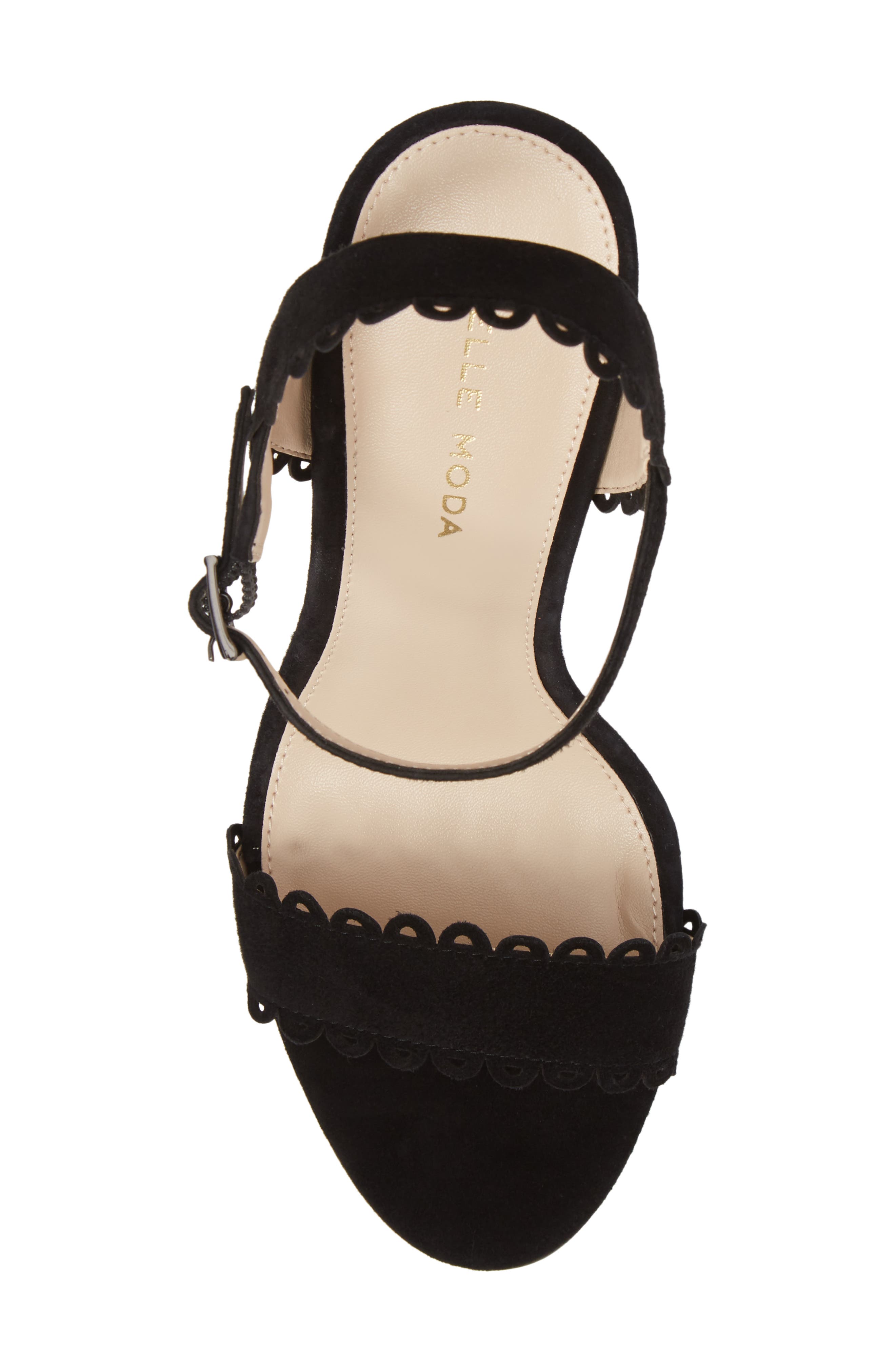 Pelle Moda Karen Scallop Ankle Strap Sandal, Alternate, color, 