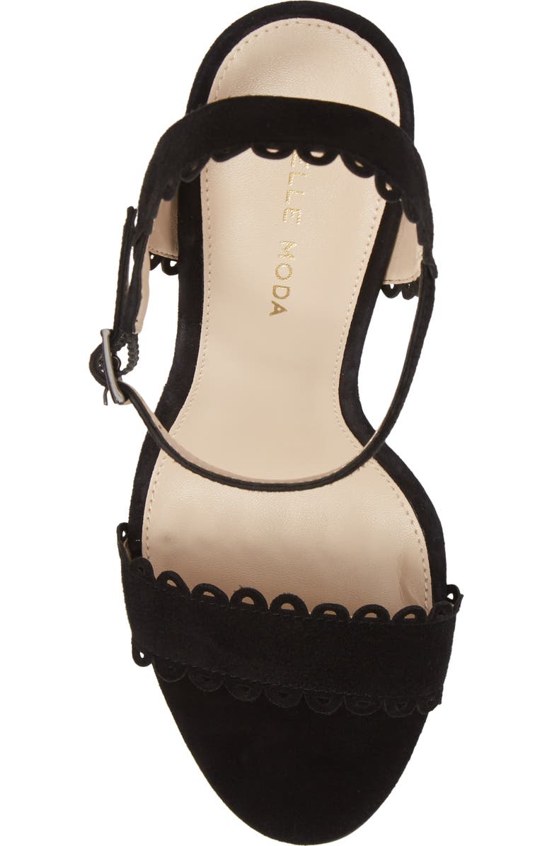 Pelle Moda Karen Scallop Ankle Strap Sandal, Alternate, color,