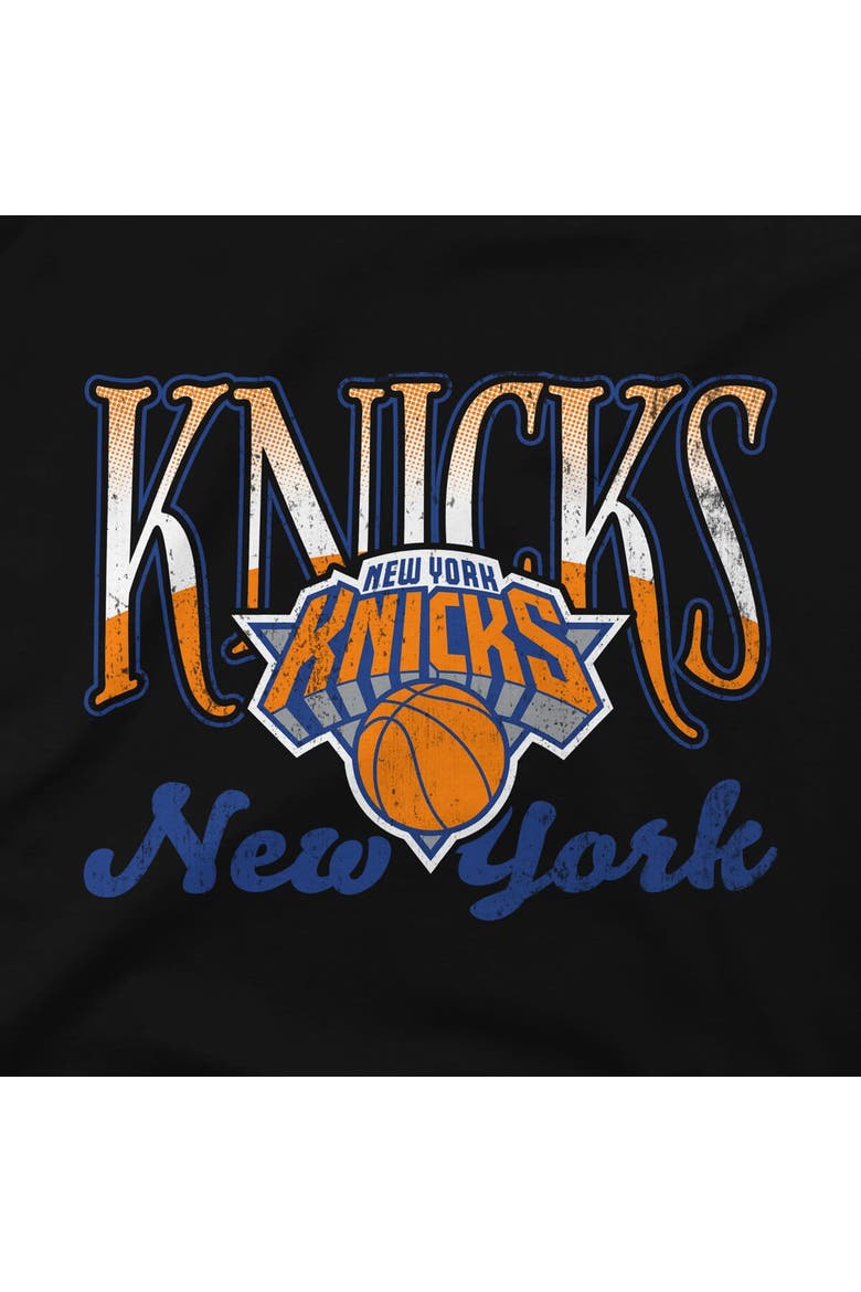 Unisex Stadium Essentials Black New York Knicks Sky High Fleece Sweatshirt, Alternate, color, Black