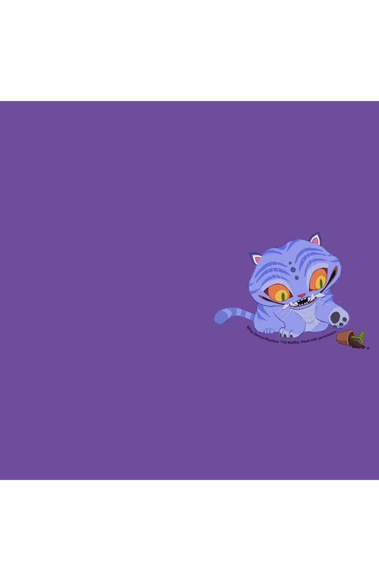 KPop Demon Hunters Junior's KPop Demon Hunters Mischievous Derpy Pocket  Graphic T-Shirt, Alternate, color, Purple